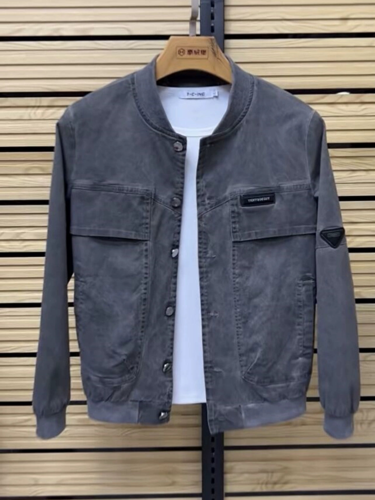 Spring and Autumn Men Large Pocket Minimalist All-Matching Jacket