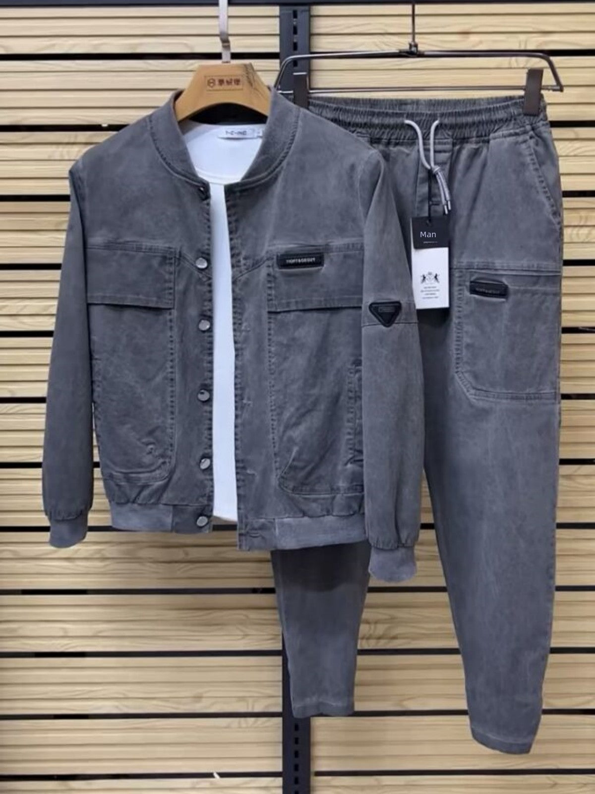 Spring and Autumn Men Large Pocket Minimalist All-Matching Jacket
