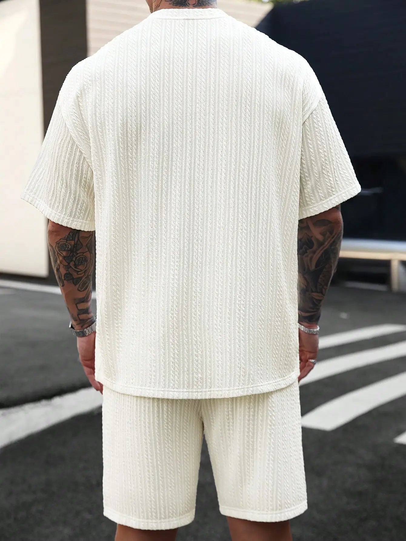 Men's Jacquard Set ; Casual and Comfortable ; Suitable for Daily Occasions