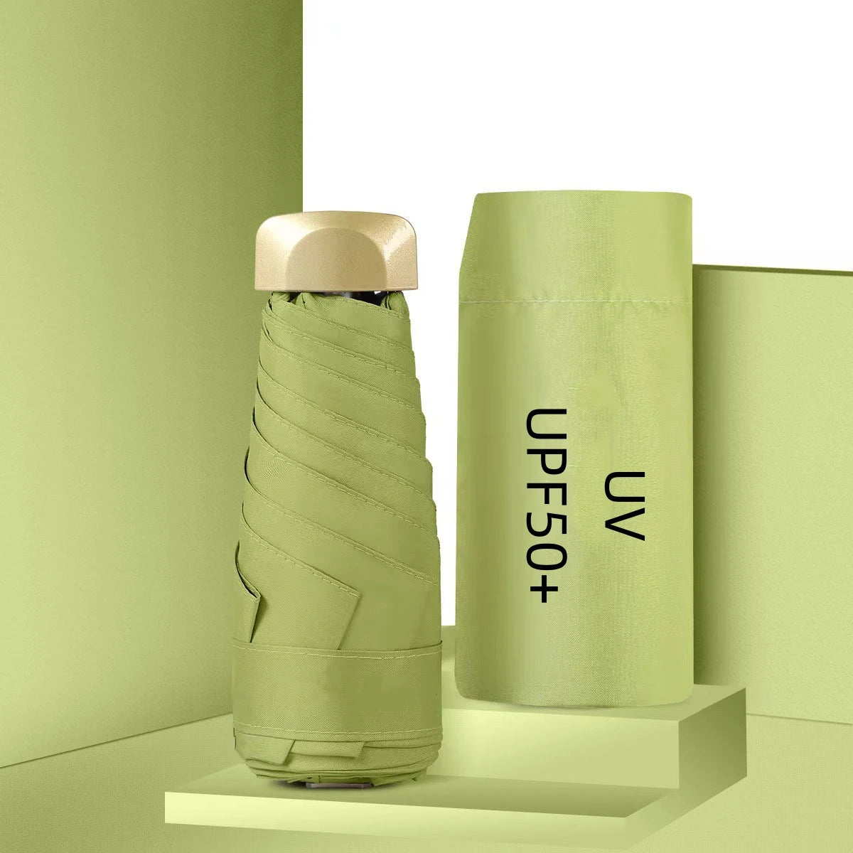 UPF50+ Umbrella Mini Pocket Sun Shade Umbrella Portable Vinyl Folding Rain Travel Umbrella UV Protection Parasol Capsule