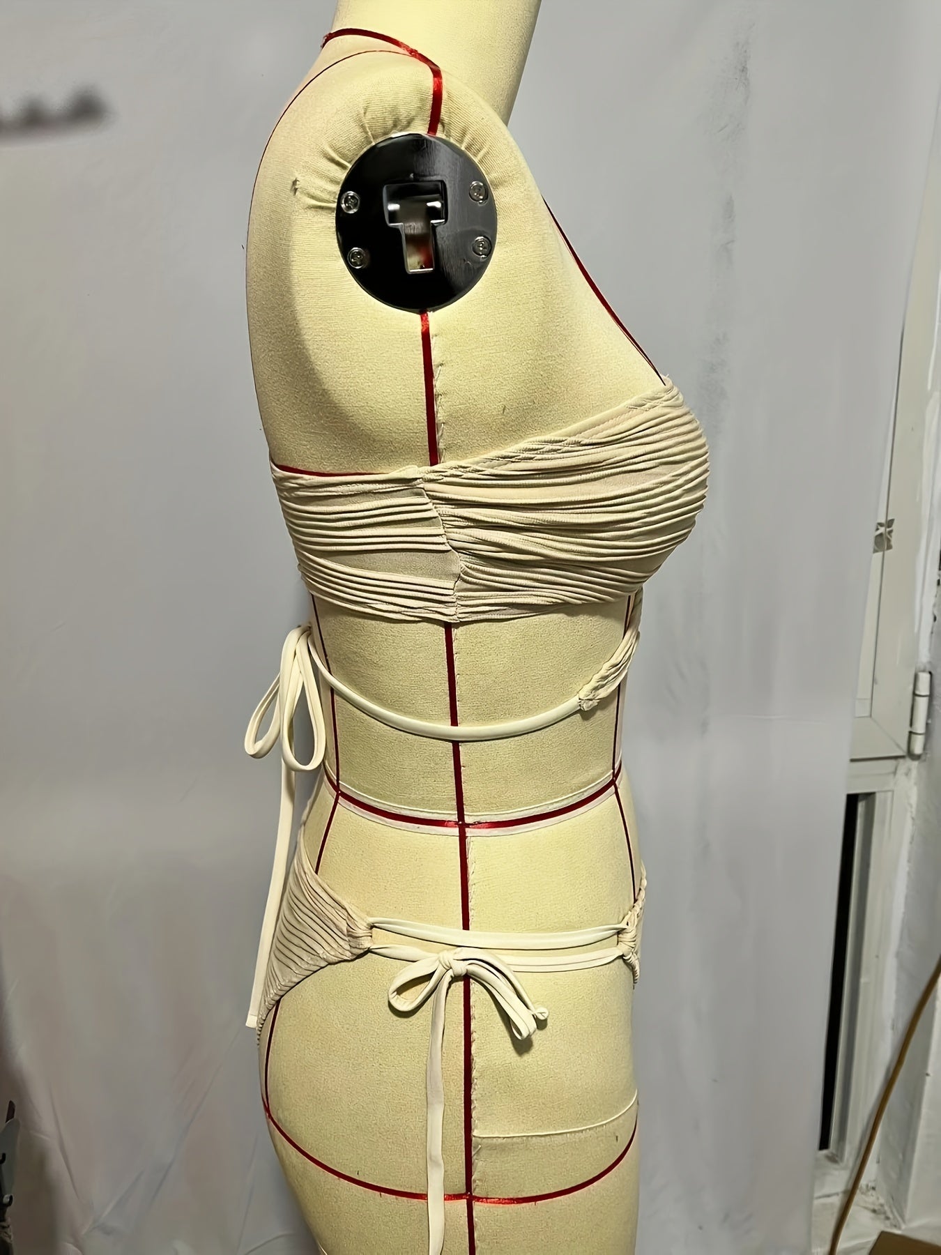 Asymmetric One Shoulder Criss Cross 2 Piece Set Bikini,  Swimsuits, Women's Swimwear & Clothing