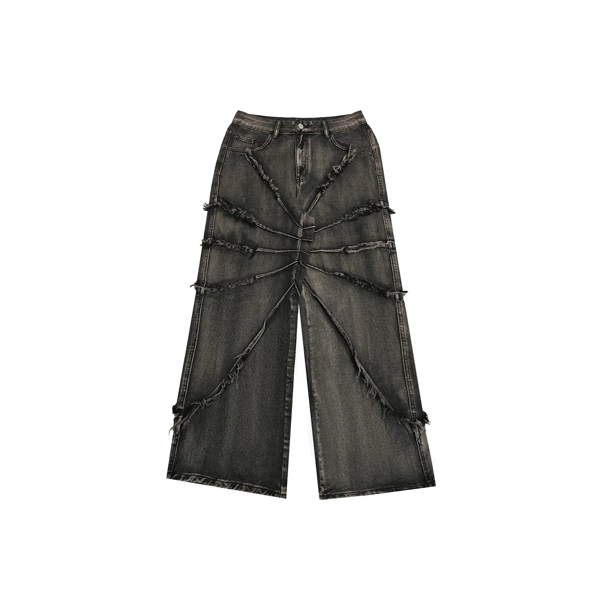 Hot Sale Hip Hop Customized High Quality Distressed Black Baggy Denim Pants Men's Loose Fit Streetwear Stack Jeans