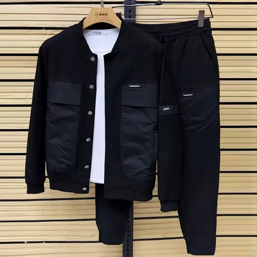 Spring and Autumn Men Large Pocket Minimalist All-Matching Jacket
