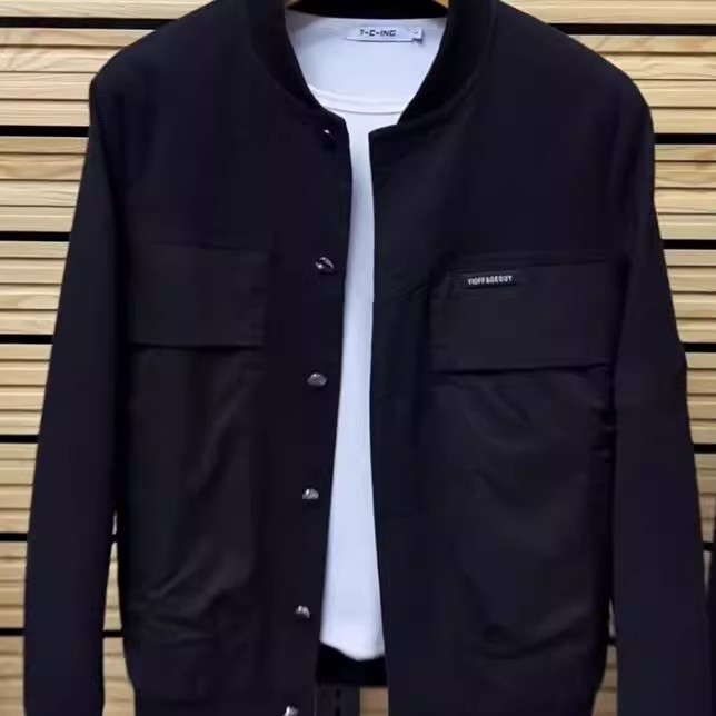Spring and Autumn Men Large Pocket Minimalist All-Matching Jacket