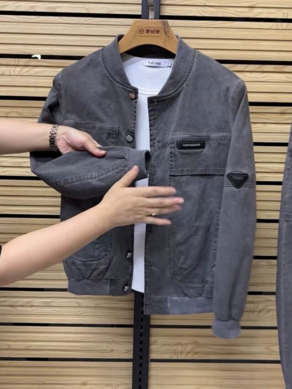 Spring and Autumn Men Large Pocket Minimalist All-Matching Jacket