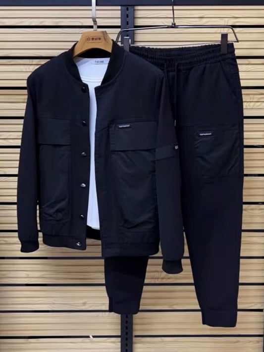 Spring and Autumn Men Large Pocket Minimalist All-Matching Jacket