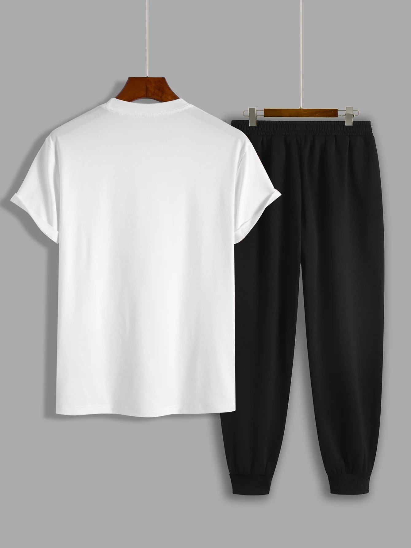 Men's Sets Casual T-Shirt And Long Pants Set With Picture Print Letter Male Sports Suit Tracksuit Daily Loose Suits