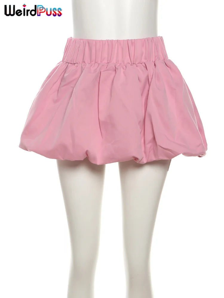 Ball Gown Skirts ; Y2K Hottie ; Trendy Midnight Waistband ; Miniskirts