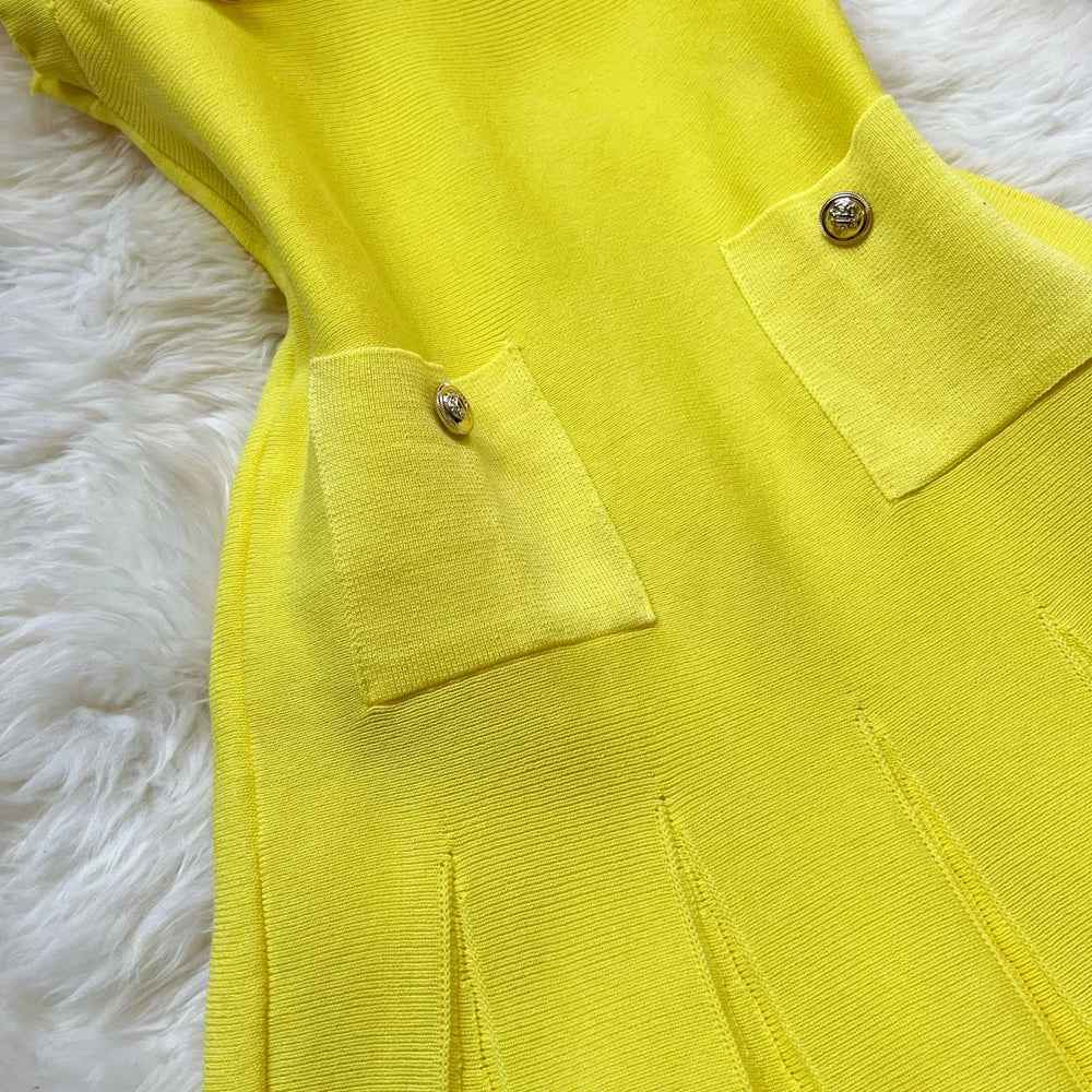 Pleated Short Dress Women
