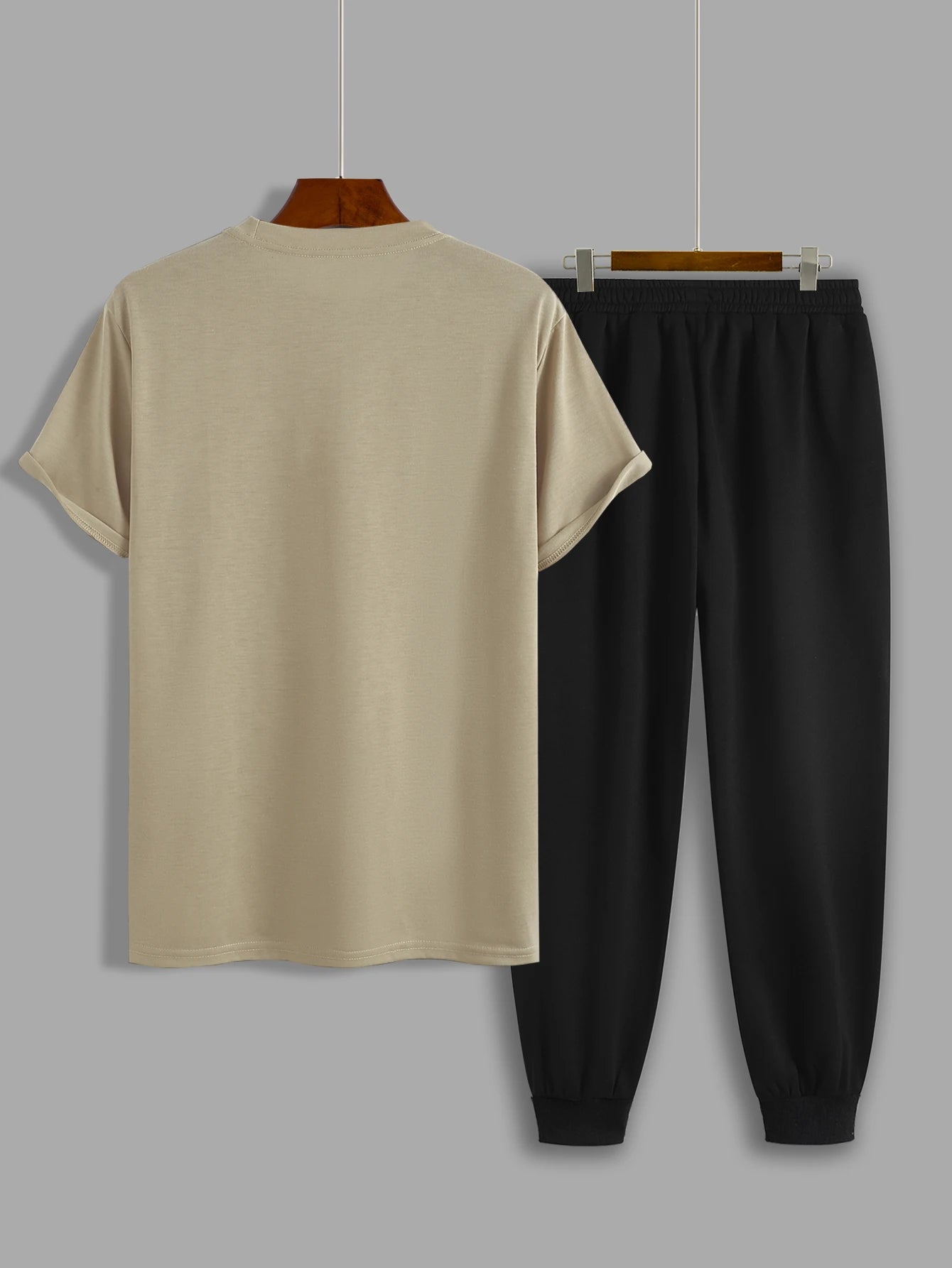 Men's Sets Casual T-Shirt And Long Pants Set With Picture Print Letter Male Sports Suit Tracksuit Daily Loose Suits