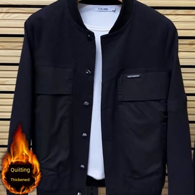 Spring and Autumn Men Large Pocket Minimalist All-Matching Jacket
