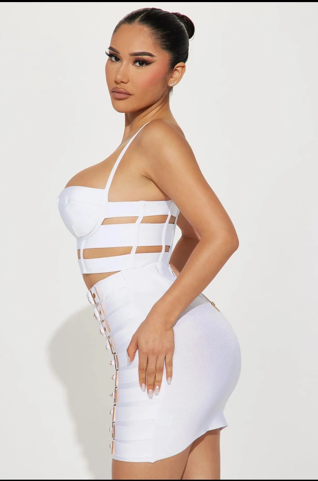 Punk bandage skirt set