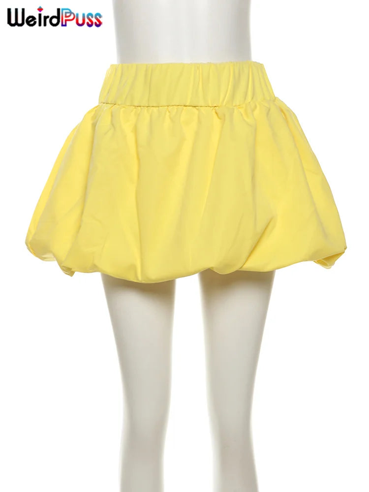 Ball Gown Skirts ; Y2K Hottie ; Trendy Midnight Waistband ; Miniskirts