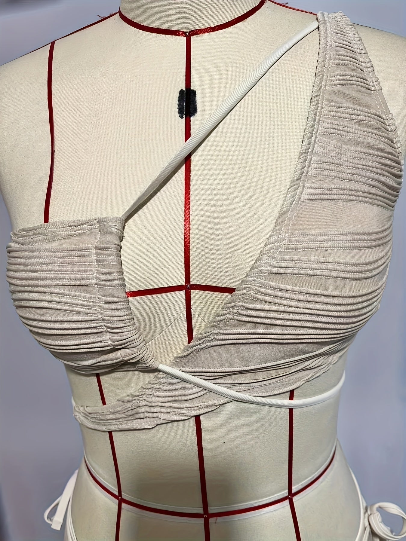 Asymmetric One Shoulder Criss Cross 2 Piece Set Bikini,  Swimsuits, Women's Swimwear & Clothing